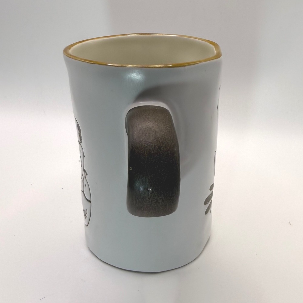 Cute Stonewear Stacked Birds Mug Light Blue Ceramic Coffee Tea Cup - Picture 4 of 6
